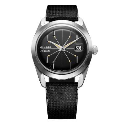 Antarctic Spider Black 38mm Watch 32072A - Nivada Grenchen