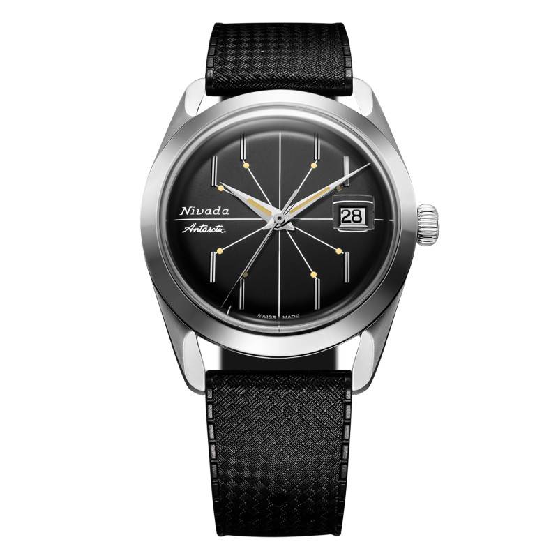 Antarctic Spider Black 38mm Watch 32072A - Nivada Grenchen