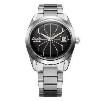 Antarctic Spider Black 38mm Watch 32072A - Nivada Grenchen