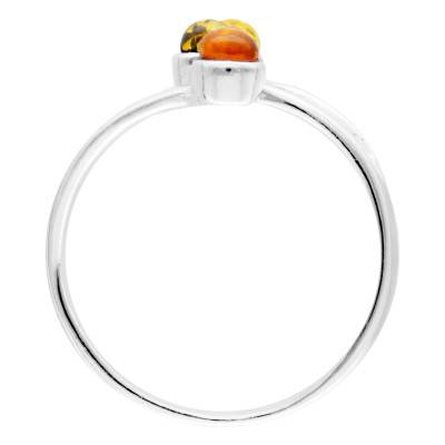 Bague Ambre Mixte en Argent 925, Taille 53 - Naïades