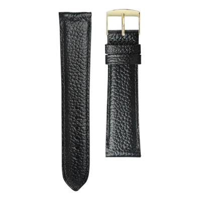 Black Licorice Grained Leather Watch Strap - Gustave & Cie