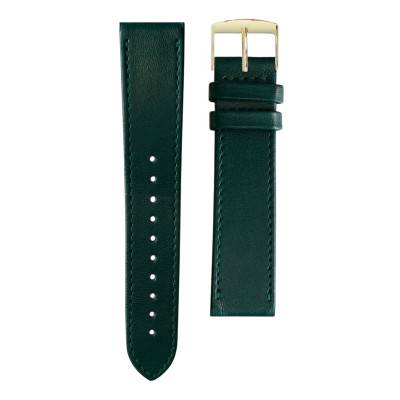 Bracelet de montre Cuir Vert Émeraude Surpiqué - Gustave & Cie