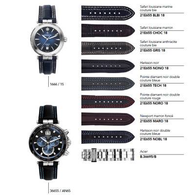 Bracelets de montre série 1666/... 18466/... 36655/... 36695/... - Herbelin