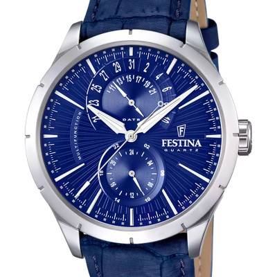 Blue Leather Retro Men's Watch F16573/7 - Festina