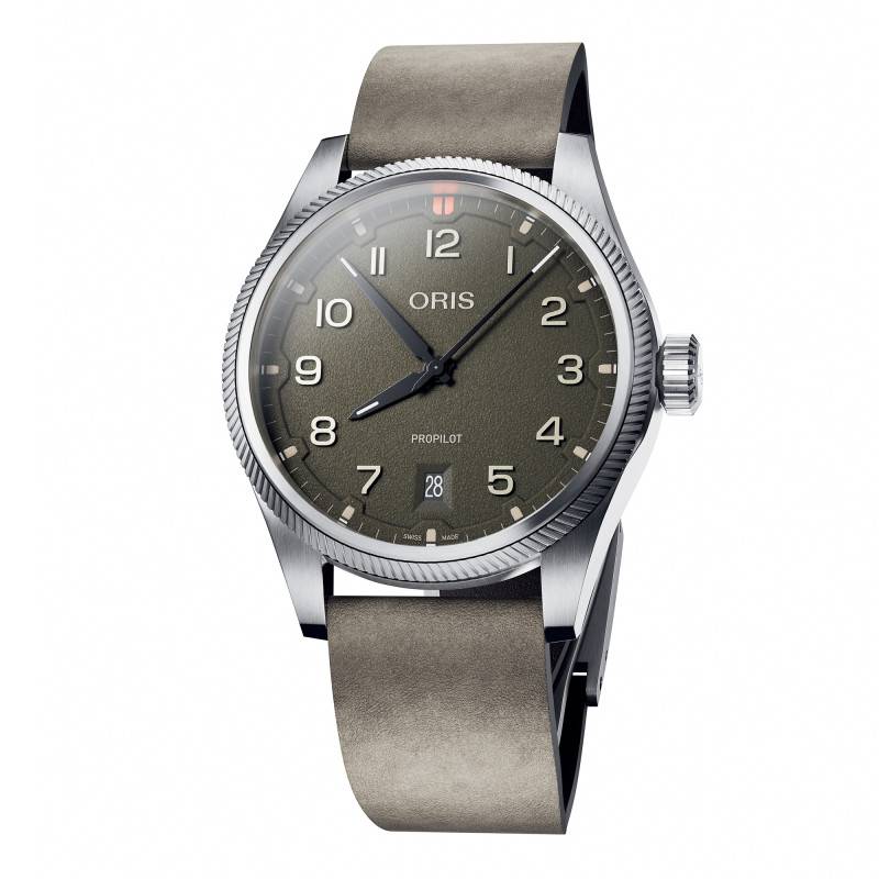 ProPilot Date Khaki Watch 01 733 7805 4167-07 6 20 16LC - Oris