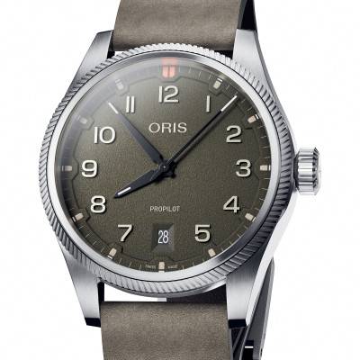 ProPilot Date Khaki Watch 01 733 7805 4167-07 6 20 16LC - Oris