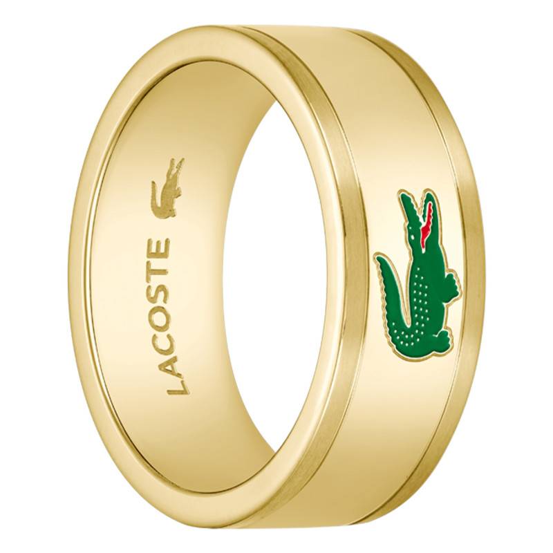 Golden Stainless Steel Arthor Comfort Ribbon Ring, 6 mm Width - 2040496H - Lacoste