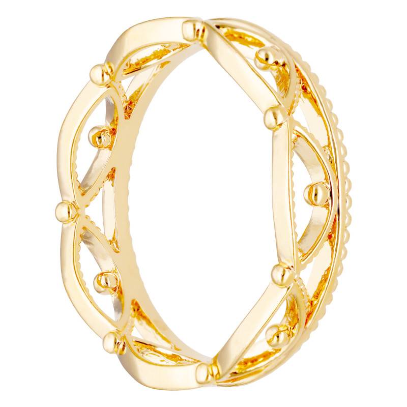 Openwork Motif 750 Gold-Plated Ring, Size 58 - Emanessence