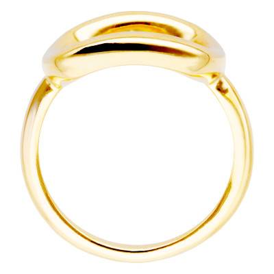 Bague Carrée Ajourée en Plaqué Or 750, Taille 58 - Emanessence