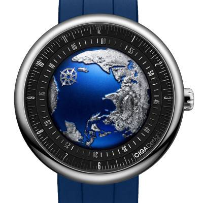 Watch Série U - Blue Planet II 43 mm - Stainless Steel U038-SU01-6U - Ciga Design