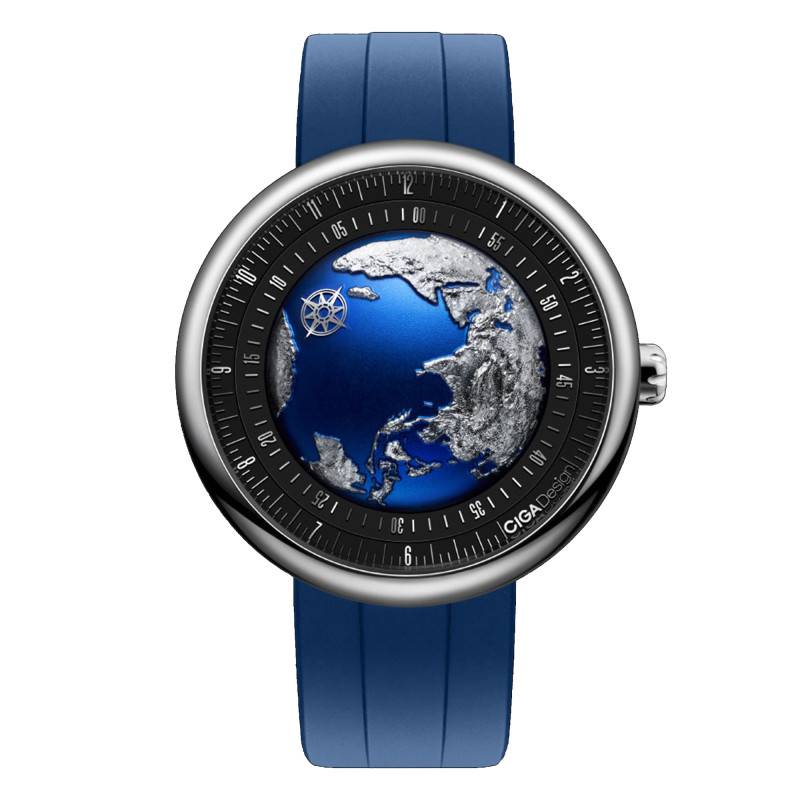 Watch Série U - Blue Planet II 43 mm - Stainless Steel U038-SU01-6U - Ciga Design