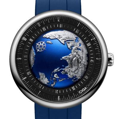 Montre Série U - Blue Planet II 46 Mm - Stainless Steel U033-SU01-W6U - Ciga Design