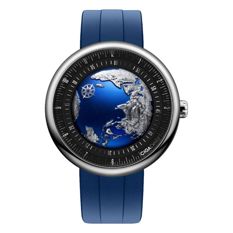 Watch Série U - Blue Planet II 46 mm - Stainless Steel U033-SU01-W6U - Ciga Design