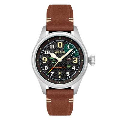 Hawker Hurricane Clowes Automatic Capcom 1942 Pixel Limited Edition Onyx Ace Watch AV-4126-01 - Avi-8