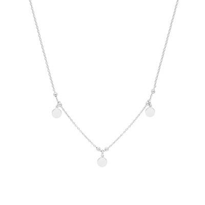 Collier Pampille Rondes en Argent 925, Longueur 40 à 43 cm - Emanessence