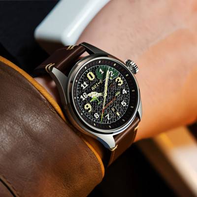 Hawker Hurricane Clowes Automatic Capcom 1942 Pixel Limited Edition Onyx Ace Watch AV-4126-01 - Avi-8