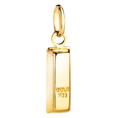 750/1000 Yellow Gold Bar Pendant, 15x4.50 mm - Ocarat