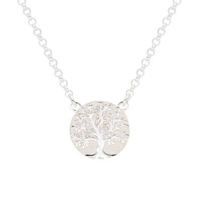 Collier Médaille Arbre de Vie en Argent 925, Longueur 40 cm - Emanessence