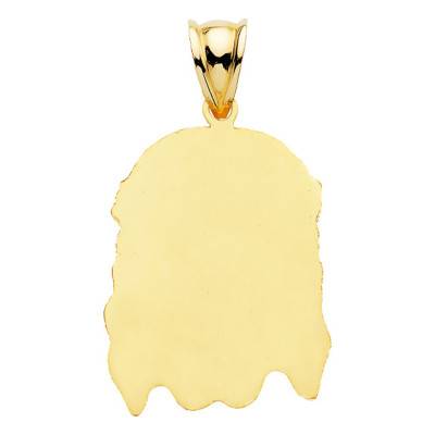 750/1000 Yellow Gold Portrait of Cristo de la Buena Muerte Pendant - Lumiosa