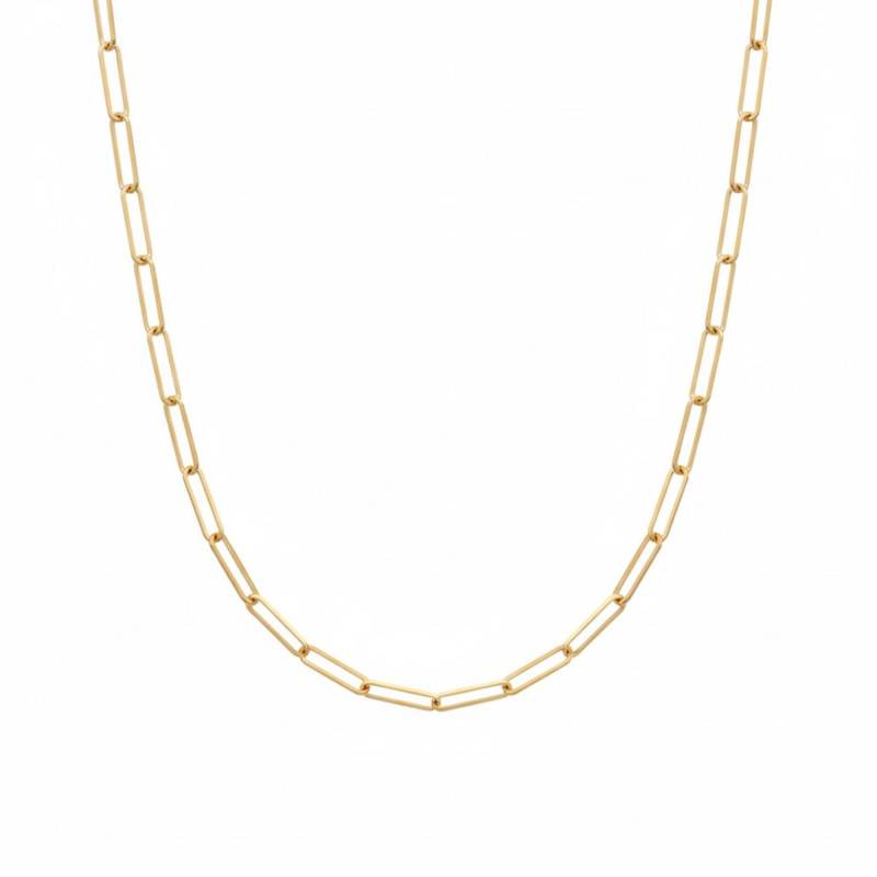 750 Gold-Plated Necklace, 45 cm Length, 4.2 mm Width - Emanessence