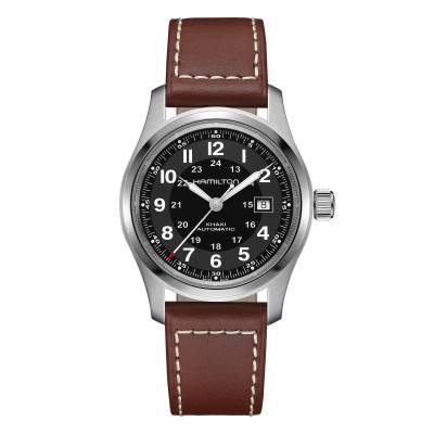 Khaki Field Auto Black Watch H70555533 - Hamilton