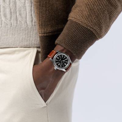 Khaki Field Auto Black Watch H70555533 - Hamilton