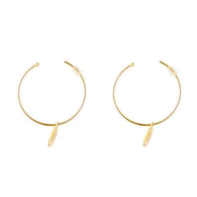 Créoles Fleur de Tournesol en Plaqué Or Jaune, Diamètre 28 mm - Emanessence