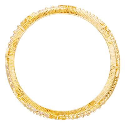 750 Yellow Gold-Plated Chiseled Star Ring & Zirconium Oxides - Emanessence