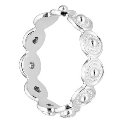 925 Sterling Silver & Zirconium Oxide Band Ring - Emanessence