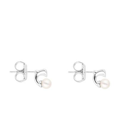 Boucles d'Oreilles Mini Perles Coeur en Argent 925 - Emanessence