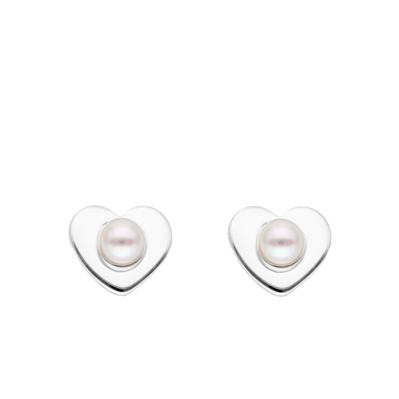 925 Silver Heart & Pearl Earrings - Emanessence