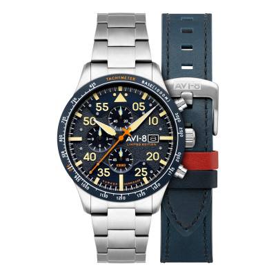 Watch Hawker Hurricane 90th Anniversary Chronograph Limited Edition Blue Horizon AV-4130-22 - Avi-8