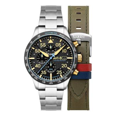 Montre Hawker Hurricane 90Th Anniversary Chronograph Limited Edition Thunder Black AV-4130-11 - Avi-8