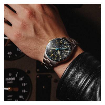 Montre Hawker Hurricane 90Th Anniversary Chronograph Limited Edition Thunder Black AV-4130-11 - Avi-8