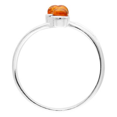 Bague Pierres d'Ambre en Argent 925, Taille 52 - Naïades