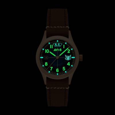 Watch Flyboy Eagle Squadron Automatic Bronze 85th Limited Edition Southend AV-4145-02 - Avi-8