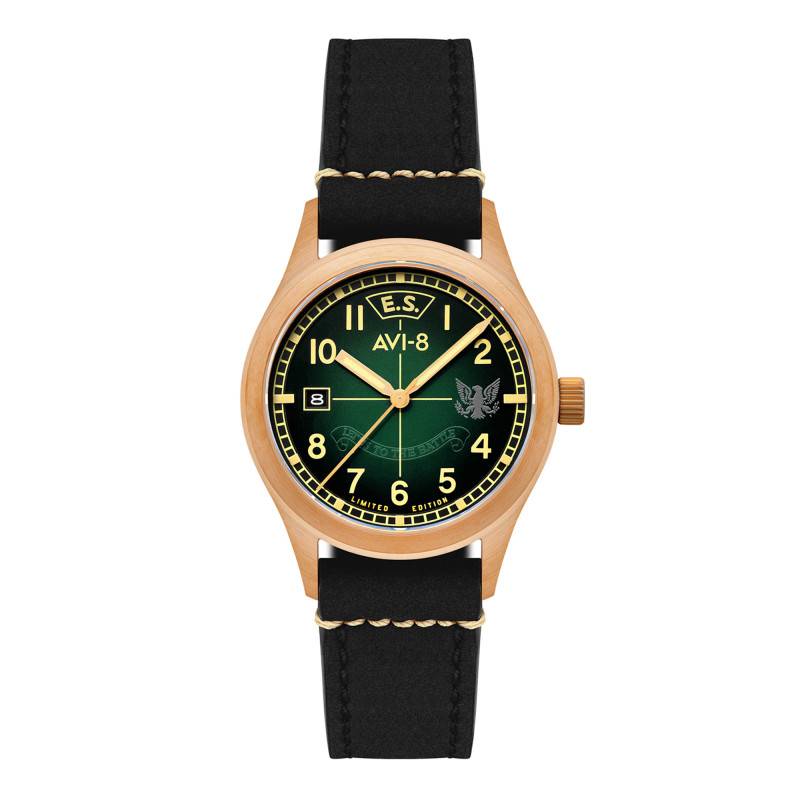 Flyboy Eagle Squadron Automatic Bronze 85th Limited Edition Coltishall Watch AV-4145-03 - Avi-8