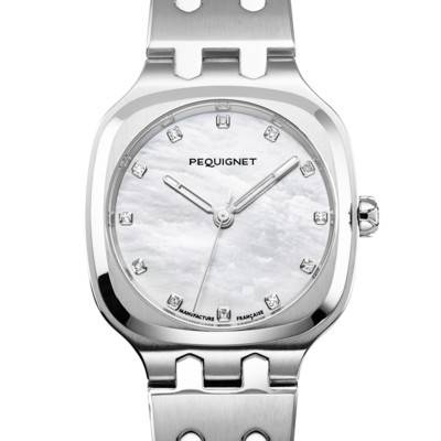 Montre Concorde Nacre Index 12 Diamants Véritables 30mm 9042503 - Pequignet