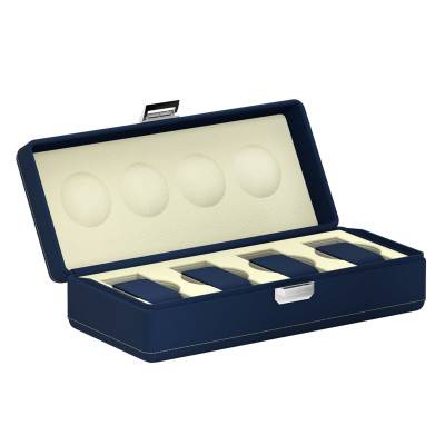 Boîte à montres Valigetta 4 Blue/Off-White 05002.BLWSIL - Scatola del Tempo