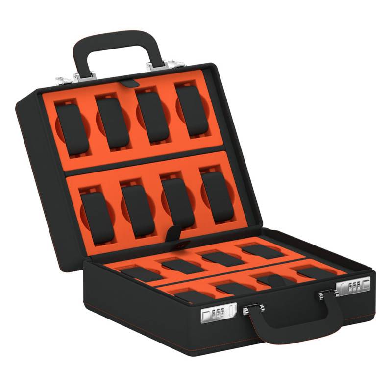 Boîte à montres VALIGETTA 16 Grise/orange 05011.GASIL - Scatola del Tempo