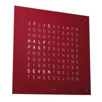 Wall Clock Earth 45 Red Velvet - Qlocktwo