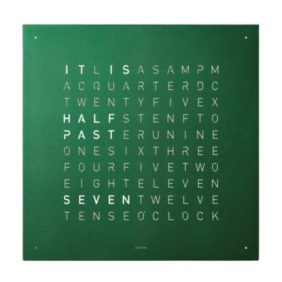Horloge Earth 45 Green Velvet - Qlocktwo