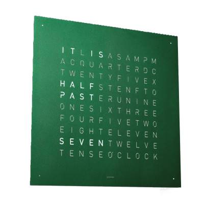 Horloge Earth 45 Green Velvet - Qlocktwo