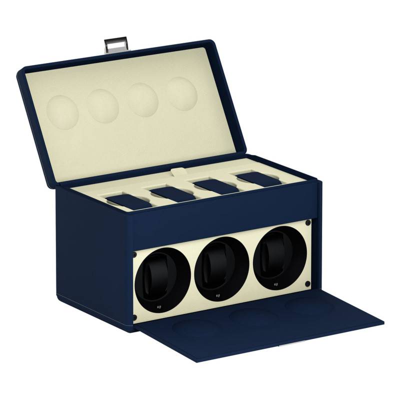 Remontoir de Montre 7RT Bleu/Blanc Cassé 02069.BLWSIL - Scatola del Tempo