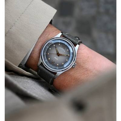 Montre Léon 12H Argent & Gris - Gustave & Cie