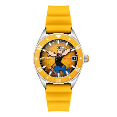 Montre Challenger Automatic Popeye Anchor Arms Limited Edition SP-5163-01 Corncob Yellow - Spinnaker