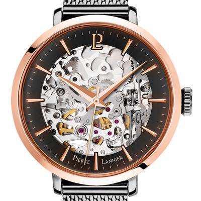 Montre Automatic 314C988 PVD noir Maille Milanaise - Pierre Lannier