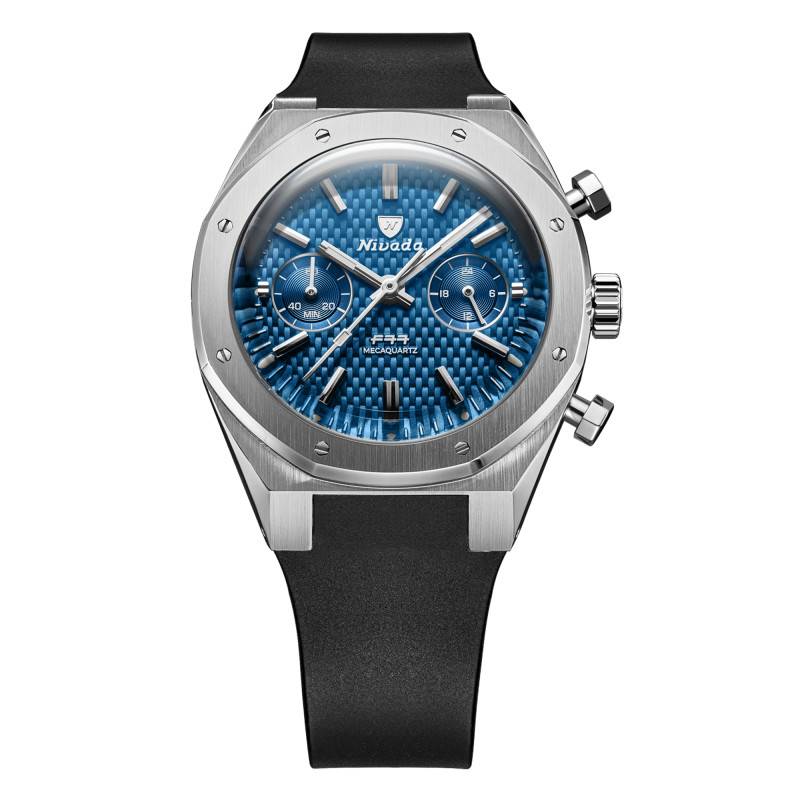 F77 Chrono Mecaquartz Blue Watch 68000Q - Nivada Grenchen