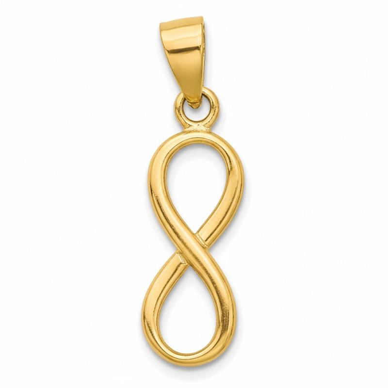 750 Yellow Gold Infinity Pendant - Emanessence