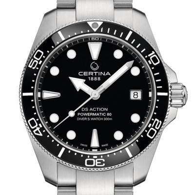 Montre DS Action Diver 38mm Powermatic 80 C0488071105100 - Certina
